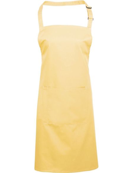 Zástěra s laclem a kapsou Colours - Lemon