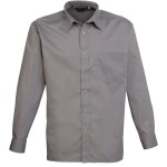 Popelínová košile s dlouhým rukávem PR 200 - Dark grey 44,5