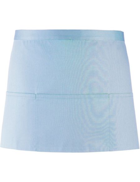 Krátká zástěra do pasu s kapsou Colours - Light blue