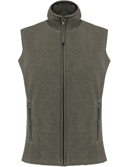 Dámská mikrofleecová vesta Melodie - Green marble heather 3XL
