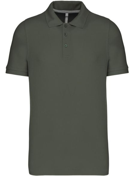 Pánské piqué polo K241 - Dark khaki