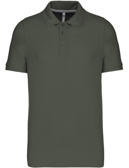 Pánské piqué polo K241 - Dark khaki S