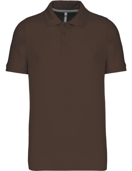 Pánské piqué polo K241 - Chocolate S