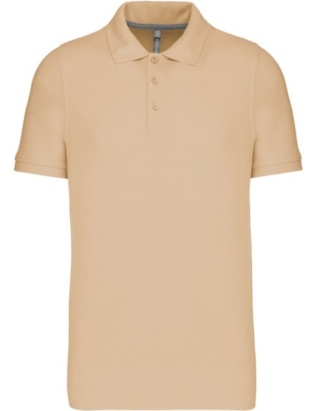 Pánské piqué polo K241 - Light sand S