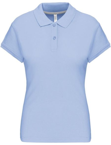 Dámské piqué polo K242 - Sky blue