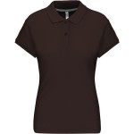 Dámské piqué polo K242 - Chocolate S