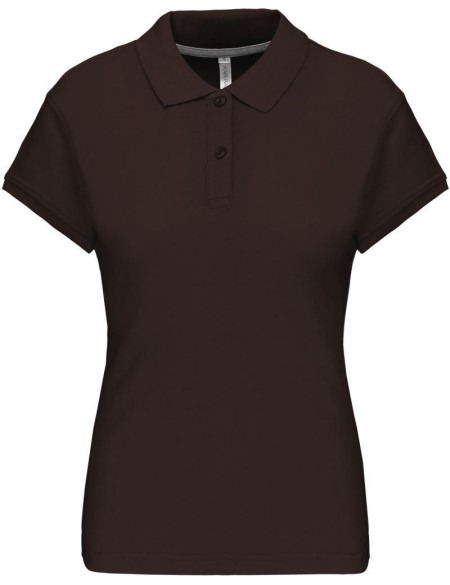 Dámské piqué polo K242 - Chocolate S