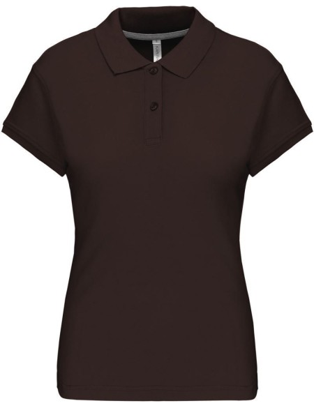 Dámské piqué polo K242 - Chocolate L