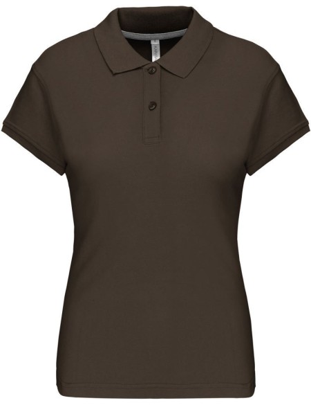 Dámské piqué polo K242 - Dark khaki S