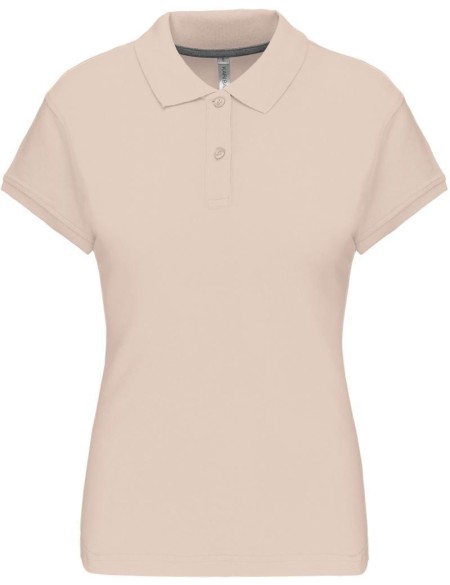 Dámské piqué polo K242 - Light sand XXL