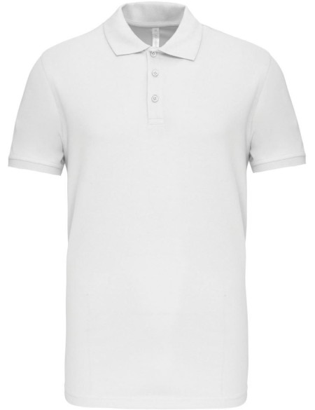 Pánské elastické piqué polo K239 - White S