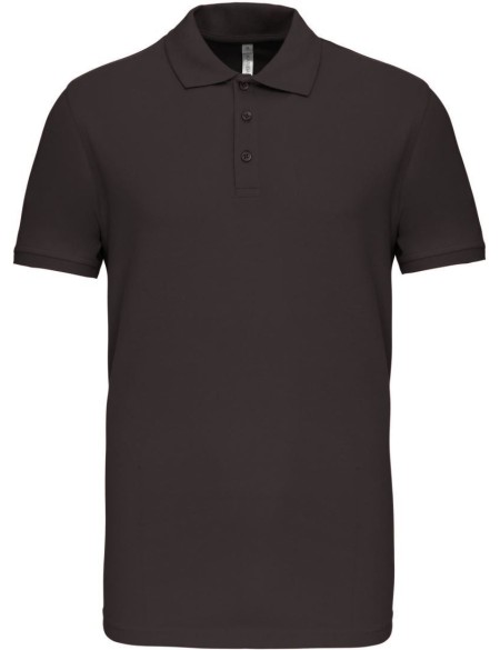 Pánské elastické piqué polo K239 - Dark grey S