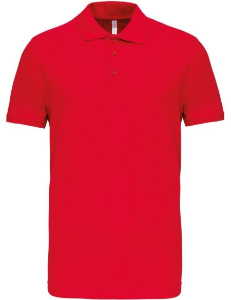 Pánské elastické piqué polo K239 - Red S