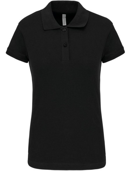 Dámské elastické piqué polo K240 - Black XS