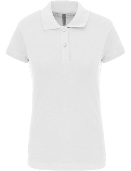 Dámské elastické piqué polo K240 - White XS