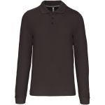 Pánské piqué polo s dlouhým rukávem - Dark grey S