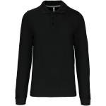 Pánské piqué polo s dlouhým rukávem - Black S