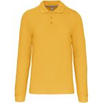 Pánské piqué polo s dlouhým rukávem - Yellow S