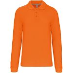 Pánské piqué polo s dlouhým rukávem - Orange S