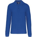 Pánské piqué polo s dlouhým rukávem - Light royal blue S