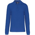 Pánské piqué polo s dlouhým rukávem - Light royal blue M