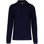 Pánské piqué polo s dlouhým rukávem - Navy L