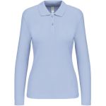 Dámské piqué polo s dlouhým rukávem K244 - Sky blue M