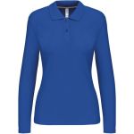 Dámské piqué polo s dlouhým rukávem K244 - Light royal blue XXL