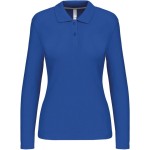 Dámské piqué polo s dlouhým rukávem K244 - Light royal blue S