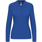 Dámské piqué polo s dlouhým rukávem K244 - Light royal blue M