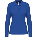 Dámské piqué polo s dlouhým rukávem K244 - Light royal blue 3XL