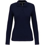 Dámské piqué polo s dlouhým rukávem K244 - Navy M