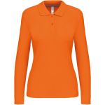 Dámské piqué polo s dlouhým rukávem K244 - Orange XL