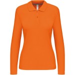 Dámské piqué polo s dlouhým rukávem K244 - Orange S