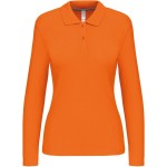 Dámské piqué polo s dlouhým rukávem K244 - Orange L