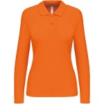 Dámské piqué polo s dlouhým rukávem K244 - Orange 3XL