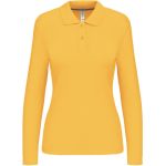 Dámské piqué polo s dlouhým rukávem K244 - Yellow S