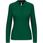 Dámské piqué polo s dlouhým rukávem K244 - Kelly green S