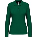 Dámské piqué polo s dlouhým rukávem K244 - Kelly green S