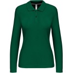 Dámské piqué polo s dlouhým rukávem K244 - Kelly green XL