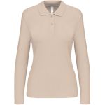 Dámské piqué polo s dlouhým rukávem K244 - Light sand S