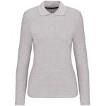 Dámské piqué polo s dlouhým rukávem K244 - Oxford grey 3XL