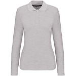 Dámské piqué polo s dlouhým rukávem K244 - Oxford grey S