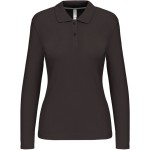 Dámské piqué polo s dlouhým rukávem K244 - Dark grey S