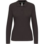 Dámské piqué polo s dlouhým rukávem K244 - Dark grey M