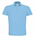 Pánské piqué polo B+C ID.001 - Light blue 3XL