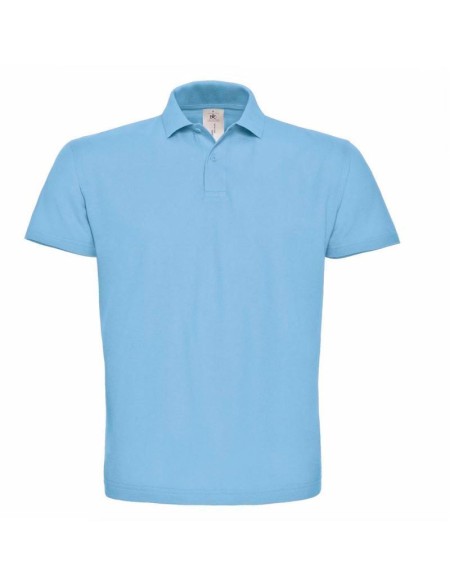Pánské piqué polo B+C ID.001 - Light blue XL