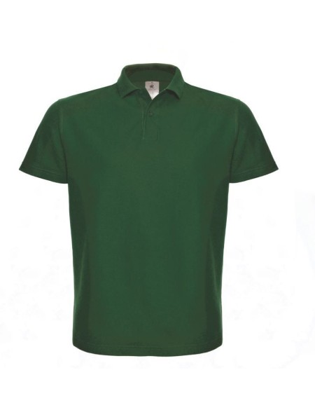 Pánské piqué polo B+C ID.001 - Bottle green XS