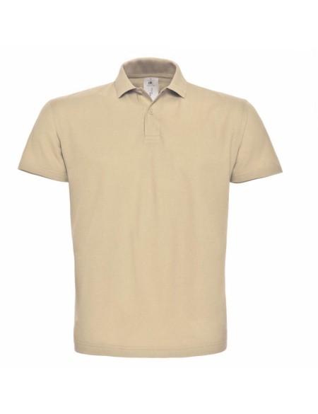 Pánské piqué polo B+C ID.001 - Sand XS