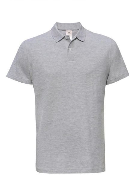 Pánské piqué polo B+C ID.001 - Heather grey XS